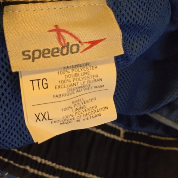Speedo Mens Swim trunks XXL NWT Classic Blue Pockets BEACH. Y2K. SURFER. MSP $42 - Picture 9 of 9